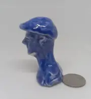 "Man from the 1920s -1" - Clay sculpture, hand made. Fired to Cone 5. Unglazed.