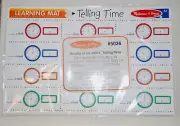 New Lot of 6 Melissa & Doug Telling Time Reusable Learning Mats #5036