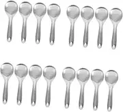 BESTOYARD 4sets Multipurpose Stainless Steel Grater Spoon Garlic Ginger Mincer Zester Grater Strainer Spoon for Cheese Vegetables 4pcs*4