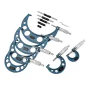 Outside Micrometer Set 0-6" 0-150mm Precision Measuring Calipers Machinist Tools