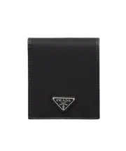 Prada Logo-Plaque Bi-Fold Wallet One size black