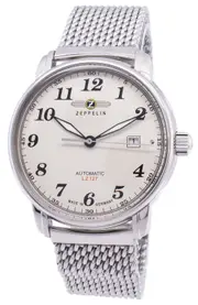 Zeppelin LZ 127 Graf Automatic Beige Dial Stainless Steel 7656M5 50M Mens Watch