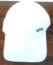 BOSS WHITE with NAVY BLUE ADJUSTABLE HAT