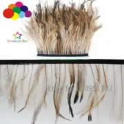 Natural Australia Ostrich feathers EMU by the Metre matching satin trims Ribbon