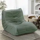 Oikiture Floor Sofa Accent Chair Lazy Couch Foam Armless Leisure Lounge Green