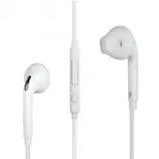 Universal 3.5Mm Stereo In Earbuds With Microphone White Wired Earphones