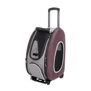 Ibiyaya EVA 4-in-1 Combo Pet Carrier on Wheels, Chocolate