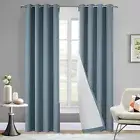 LOYOLADY Teal Blackout Curtains 96 inches Long 2 Panels Set Thermal Insulated...