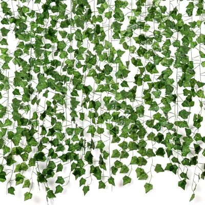 12 Pack Fake Ivy Leaves Artificial Greenery Garlands Hanging Plant Vine Decor