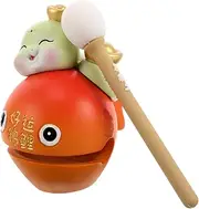 Cabilock Cute Wooden Fish Creative Office Decoration Calming Percussion Instrument for Mindfulness Aid Soothing Musical Friends Family
