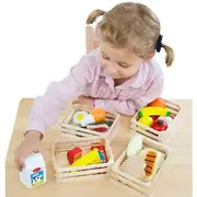 Melissa & Doug Wooden Play Food Set