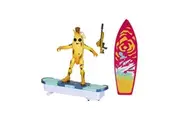 Fortnite Transforming Driftboard Vehicle - Interchangeable Surfboard and Driftboard Faceplates - Includes 4 Inch Peely Figure, Plus Storm Scout Sniper Rifle - Electronic Bump Go Action