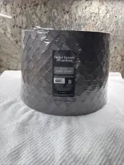 Better Homes And Garden Gray Pleated Squares Large Lamp Shade 13" x 15"x 10" New