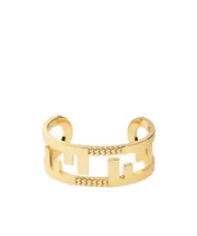 Gold-coloured metal bangle S Yellow