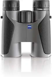 [ZEISS] Terra ED Binoculars 10x32 Waterproof, and Fast Focusing with Coated Glass for Optimal Clarity in All Weather Conditions for Bird Watching, Hunting, Sightseeing, Grey