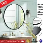 Large Round Circle Wall Mirror Bathroom Decorative Mirrors Big Wood Black Frame