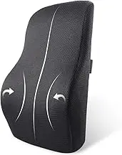 Lumbar Support Cushion, Memory Foam Orthopedic Backrest with Breathable 3D Mesh, Comfortable Back Support for Office Chair, Car Seat, Home, Gaming Chair, Travel