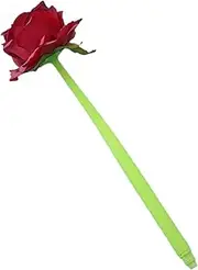 joyxiwa 6pc Fine Point 0.5mm Korean stationery neutral pen creative simulation red rose signature pen student office signature pen for Home School Office Supplies-6pc-Black core