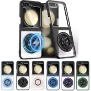 For Samsung Galaxy Z Flip 6 5 4 Case Magnetic Ring Stand Clear Shockproof Cover