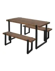 [Levede] Wooden Dining Sets in Brown