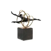 Decorative Figure Dkd Home Decor Black Golden Metal Resin Modern 36 x 14 x 29.5 Cm