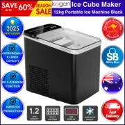 Kogan 12kg Portable Ice Cube Maker with Self-Cleaning Bullet Shape Machine Black