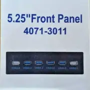 E-sds USB 3.04-ports...&ft Adapter Cable.5.25" Front Panel 4071-3011.New