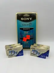 (2) Sony MiniDV Premium 60min, (4) JVC 60 - NEW/SEALED Digital Video Cassettes