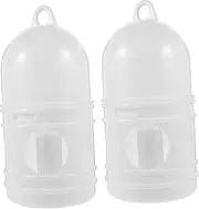 FIXOSHEE 2 Pack Pigeon Bird Waterer Wide Neck Teat Bird Drinking Bowl Outdoor Pet Feeder Large Capacity Water Container