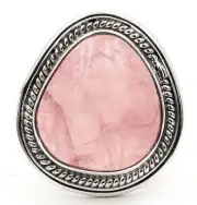 Natural Rose Quartz Madagascar 925 Sterling Silver Ring Sz 6.5