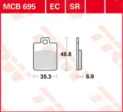 TRW Lucas Brake pad MCB695