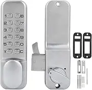 Mechanical Combination Lock, 1‑11 Digits Sliding Door Keyless Surface Mount Deadbolt Lock for Kitchen Office Balcony