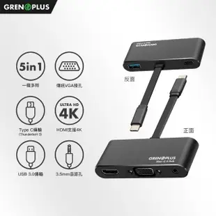 【Grenoplus】五合一 USB 3.0 Type-C接口 多功能Macbook Hub集線器