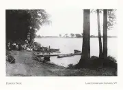 *Vermont Postcard-"Parker's Dock"/Boardinghouse/*Lake Champlain Islands {C45}+