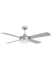 Futura 122cm Fan with Light in Brushed Chrome