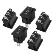 5Pcs AC 250V 6A 125V 10A SPDT 3 Position Latching Mini Rocker Switches