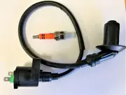 IGNITION COIL & Spark Plug - 50cc 110cc 150cc - 4 stroke GY6 engine