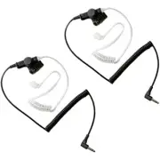 2x 3.5mm Receiver/listen Only Audio Radio Earpiece for 2-way Radio Speaker Mics