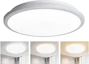 2 Pack LED Flush Mount Ceiling Light Fixture - 3 Color Temperature Adjustable (3000K/4500K/6500K) - Not Dimmable