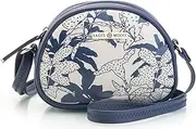 [SACCI MUCCI] Women's Rainbow Sling Bag, Handmade Bags for Females - 100% Vegan Leather and Coated Duck canvas Fabric, Lightweight and Durable