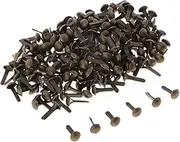 Baoblaze 200 Pieces Mini Round .5mm Metal Brads Paper Fasteners Scrapbooking Embellishment for Paper Decoration Kids DIY Craft, Bronze