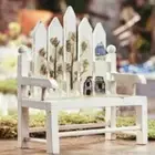 Fairy Garden Accessories - Picket Fence Park Bench (Hand Painted)