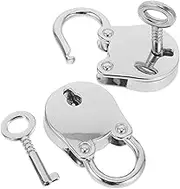 DONFAMDS 2Set Mini Antique Padlock Durable Metal Luggage Locks with Key for Suitcases Backpacks and Jewelry Boxes Lightweight Security for Travelers Pack