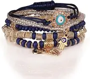 [Follsy] Handmade Beaded Eye Beaded Beaded Multilayer Bracelet Bohemian Bracelet-Molan