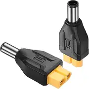 SinLoon 2-Pack XT60 to DC7450 Adapter XT60 to DC 7.4mm x 5.0mm Wireless for TS100 Soldering Iron, FPV Monitor, Power Supply, Drone (XT-019)