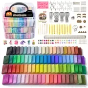 82 Colors Polymer Clay Kit with 19 Clay Tools, 16 Kinds of Accessories, Non-T...