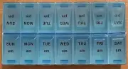 7-Day Pill Organizer w/ A.M. & P.M. Compartments (Weekly Medication Organizer)