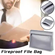 Portable Fireproof Waterproof Document Bag Cash Pouch Money Safe Storage Bag