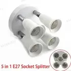 Adjustable 5 in 1 E27 Light Bulb Socket Base Splitter Adapter Holder Converter