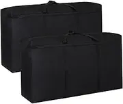 Moving Bags 2Pcs 31.5x18x10 Inch 100L 210D Oxford Moving Totes with Zipper Waterproof Breathable Heavy Duty Storage Totes for Quilt, Blanket & More